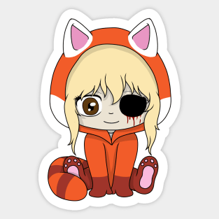 creepypasta red panda (suicide sadie) Sticker